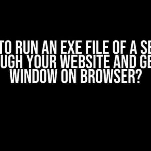 How to Run an EXE File of a Server through Your Website and Get its Window on Browser?