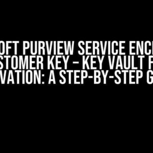 Microsoft Purview Service Encryption with Customer Key – Key Vault Firewall Activation: A Step-by-Step Guide